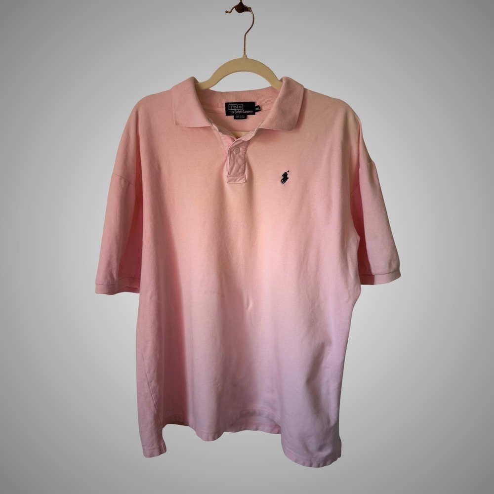 Polo Ralph Lauren Mens XXL Pink Short Sleeve Pique Polo Shirt Big &‎ Tall